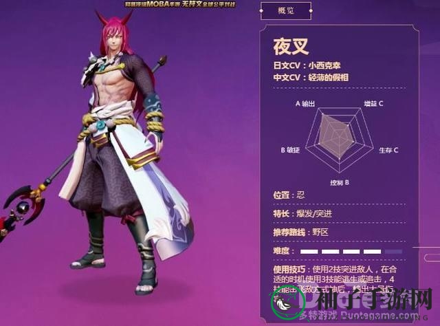 《决战平安京》忍系新秀：夜叉式神技能攻略，一招制敌！