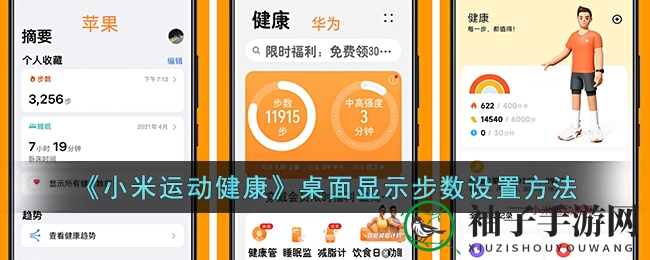 《小米运动健康》桌面显示步数设置方法