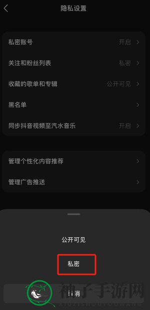 《汽水音乐》私密关注和粉丝设置方法