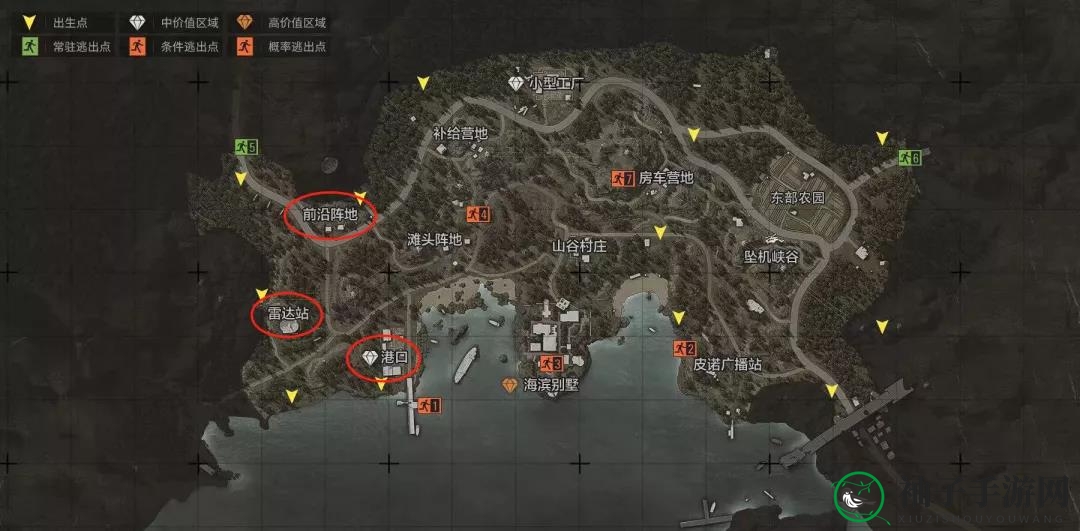 《暗区突围》山谷西部资源一览