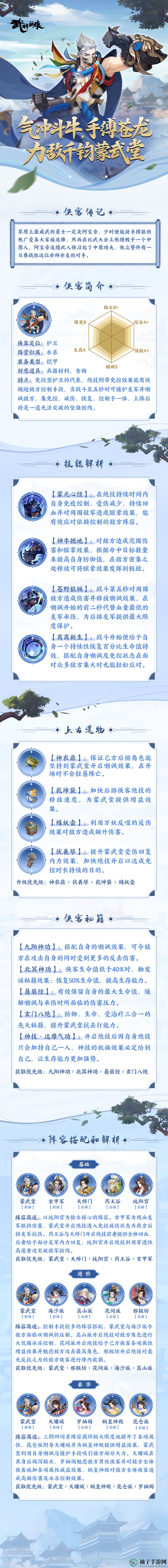 《武林闲侠》蒙武堂技能深度解读