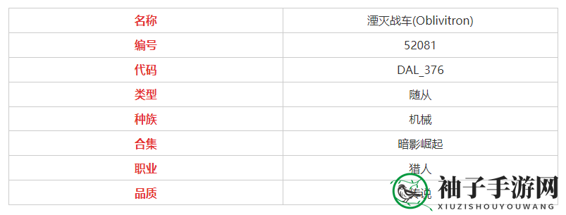 《炉石传说》湮灭战车属性介绍