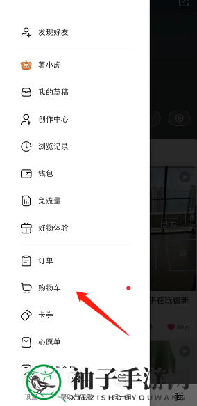 《小红书》购物车功能位置