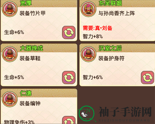 《真三国录》刘备技能属性缘分随从推荐