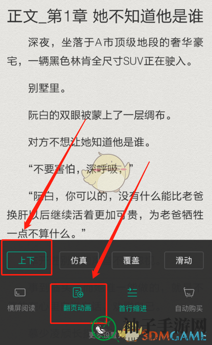 《熊猫看书》翻页模式设置方法
