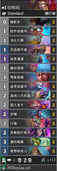 《炉石传说》锁喉贼卡组搭配攻略