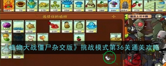 《植物大战僵尸杂交版》第36关：冰雪巨怪挑战，布局攻略解密通关秘籍