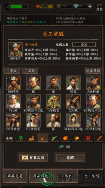《我在末世开超市：新秩序》员工觉醒词条介绍