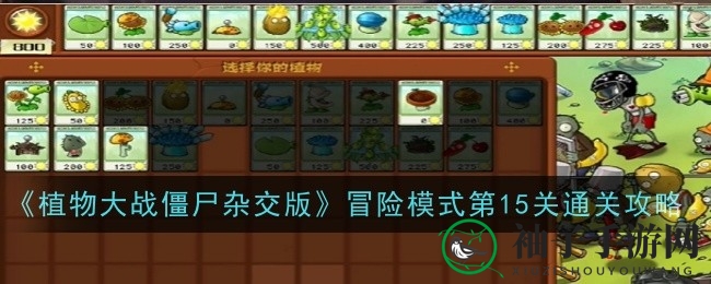《植物大战僵尸杂交版》第十五关攻略：巧妙布局，樱桃辣椒助力通关